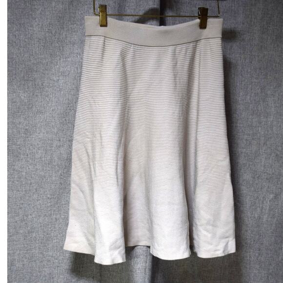 Rebecca Taylor Off White Ribbed Knit Flared Skirt Size XS - Picture 1 of 3